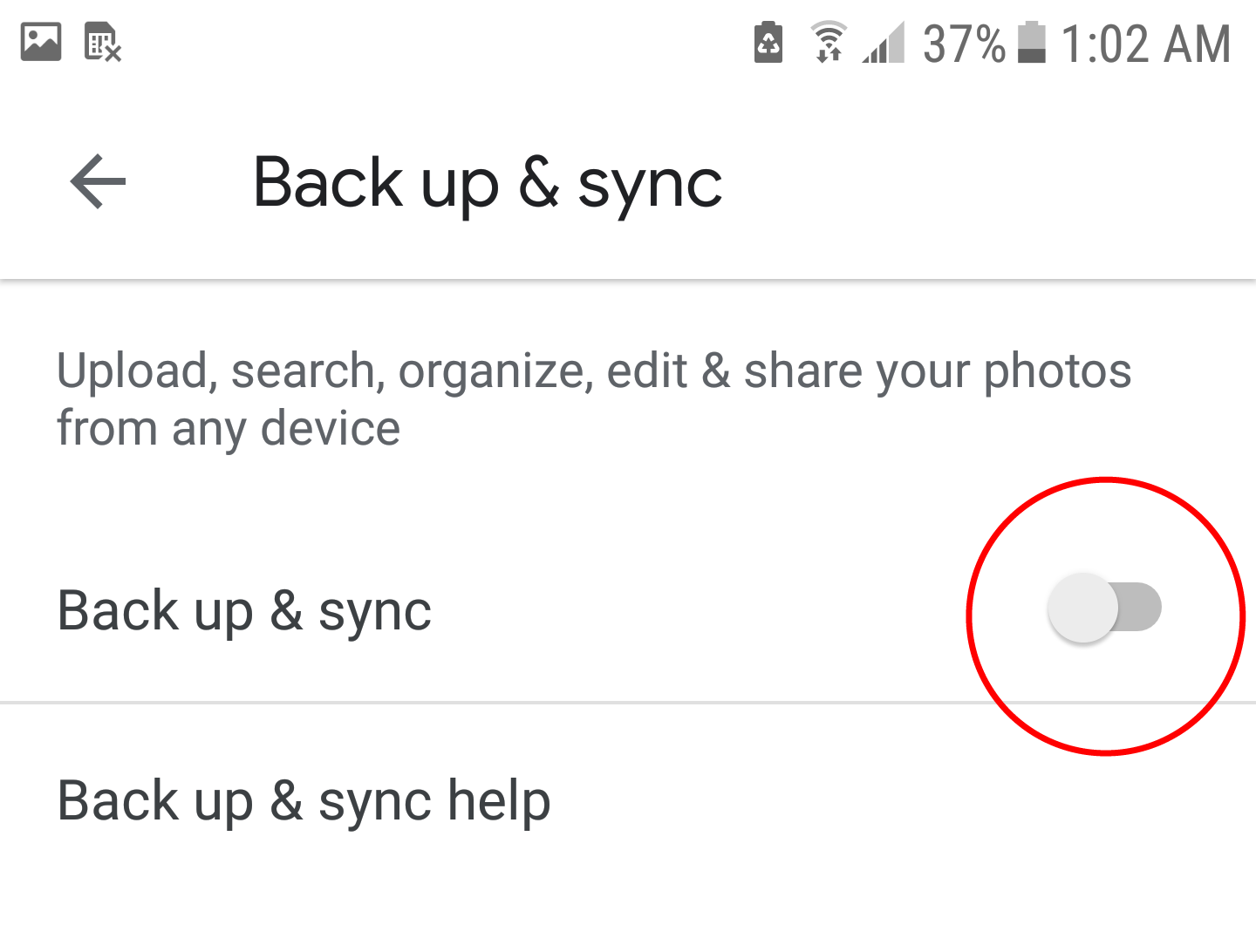 backup phone photos to google drive