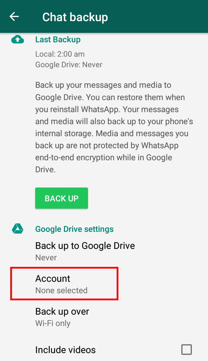 How To Backup WhatsApp Photos And Chats - 3