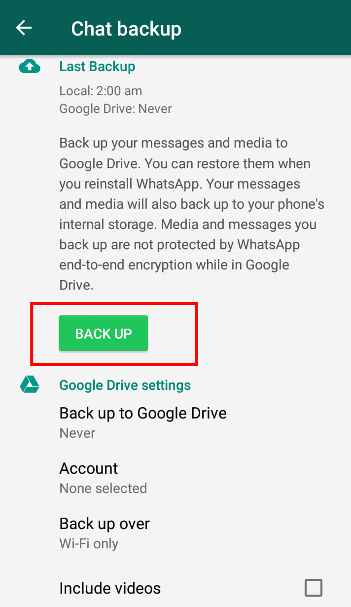 How To Backup WhatsApp Photos And Chats - 4